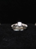 White Sapphire Engagement Ring