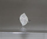 White Sapphire Cluster Ring