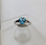 Blue Topaz Sweetheart Ring