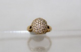 White Topaz Pave Ring