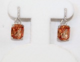 6 ct Morganite Estate Earrings