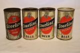 Four Sterling Snowflake Beer Cans, no tops