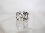 4 ct Flawless White Sapphire Estate Ring