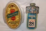 A Sterling Beer Sign and a 1976 Sterling Beer Calendar