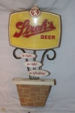 A Stroh's Beer Plastic Sign