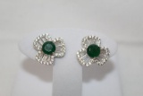 4.50 ct Emerald Estate Earrings