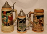 Two Ceramic Steins including Musical, and Beer Mug