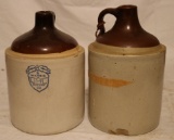 Two One Gallon Stoneware Jugs, One Marked Uhl