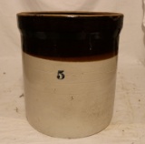 A Five Gallon Stoneware Crock