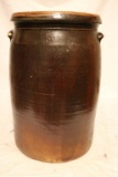 An Eight Gallon Stoneware Churn with Ears