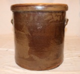 A Four Gallon Stoneware Crock with Ears