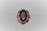 Garnet and Amethyst Dinner Ring