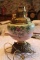 A Victorian Floral Decorated Lamp Base