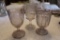 3 Pattern Glass Goblets