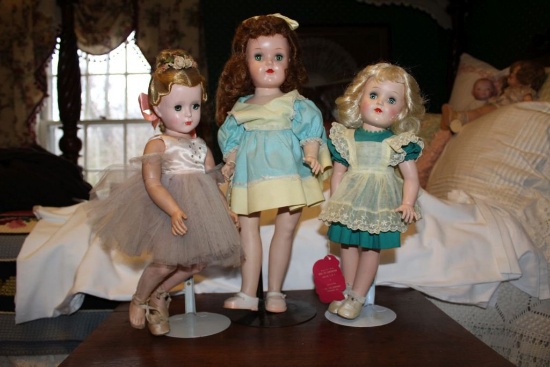 3 Vintage Dolls including Ideal Tony and Stephanie, Plus a Composition