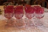 Set of 12 Crown Ruby & Glass Stemware