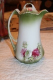 A China Glass Decorated Chocolate Pot