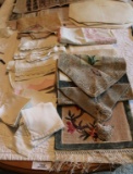 1 Lot of Linens Including Pillow Cases, Pillow Covers, Runners, Napkins etc. Including Ballenbury