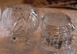 A Crystal Music Box and a Cut Crystal Rose Bowl