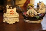 2 Staffordshire Trinket Boxes