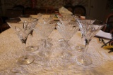 6 Waterford Crystal Stemmed Flutes, 4 Crystal Waterford Champagnes