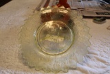 Vaseline Glass Historical Plate