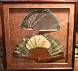 2 Framed Hand Fans