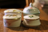 4 Assorted Porcelain Pill Boxes