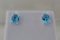 2.80ct Oval Cut Blue Topaz Earrings
