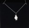 4.02ct White Sapphire Penguin Necklace