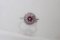 Pink Sapphire Solitaire Halo Ring