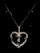 White Sapphire Heart Necklace