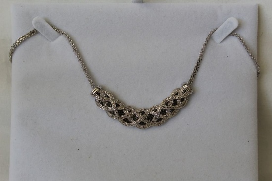 2ct Black & White Diamond Necklace