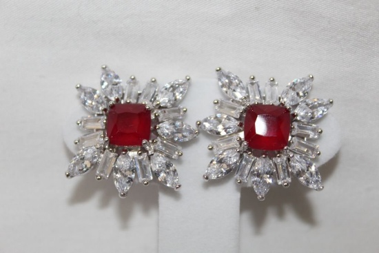 3.48ct Ruby Estate Earrings