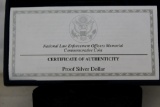 National Law Enforcement Officers Silver Proof Dollar COA