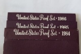 (3)United States Proof Set 1984-1986