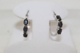 Genuine Sapphire Dinner Earrings