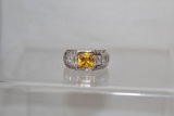 4.5 ct Yellow Sapphire Men's Ring
