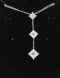 3.25ct White Sapphire Necklace