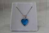 Blue Topaz Heart Necklace