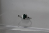 Genuine Emerald & Diamond Estate Ring