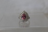 4ct Pink Sapphire Estate Ring