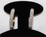 Diamond Hoop Earrings