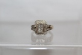 Princess Cut Invisible Set Diamond Ring 14kt 5.6 Grams