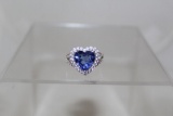 3.06ct Tanzanite Heart Ring