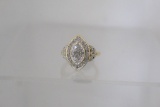 Large Diamond Cluster Ring