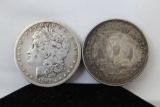 (2) Morgan Silver Dollars 1892-S and 1921