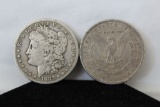 (2)Morgan Silver Dollars 1883-O and 1882
