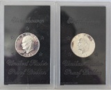 (2)1971 Silver Proof Eisenhower Dollars