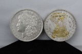 (2)Morgan Silver Dollars 1889 and 1921